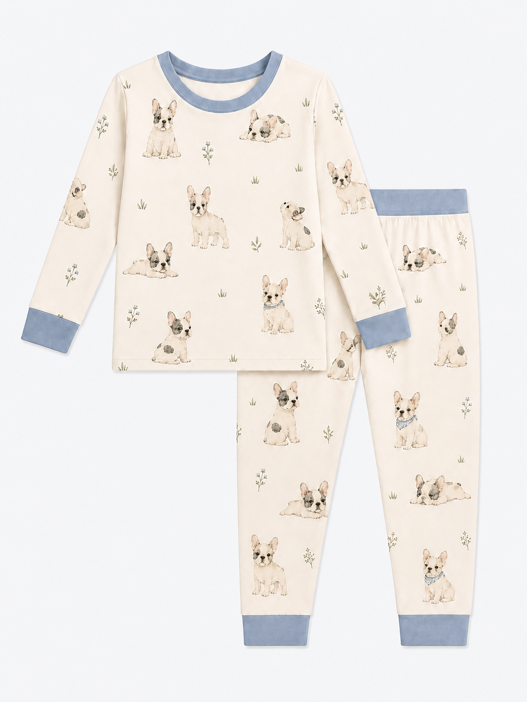 Personalized Kids’ Bamboo Pajamas – French Bulldog