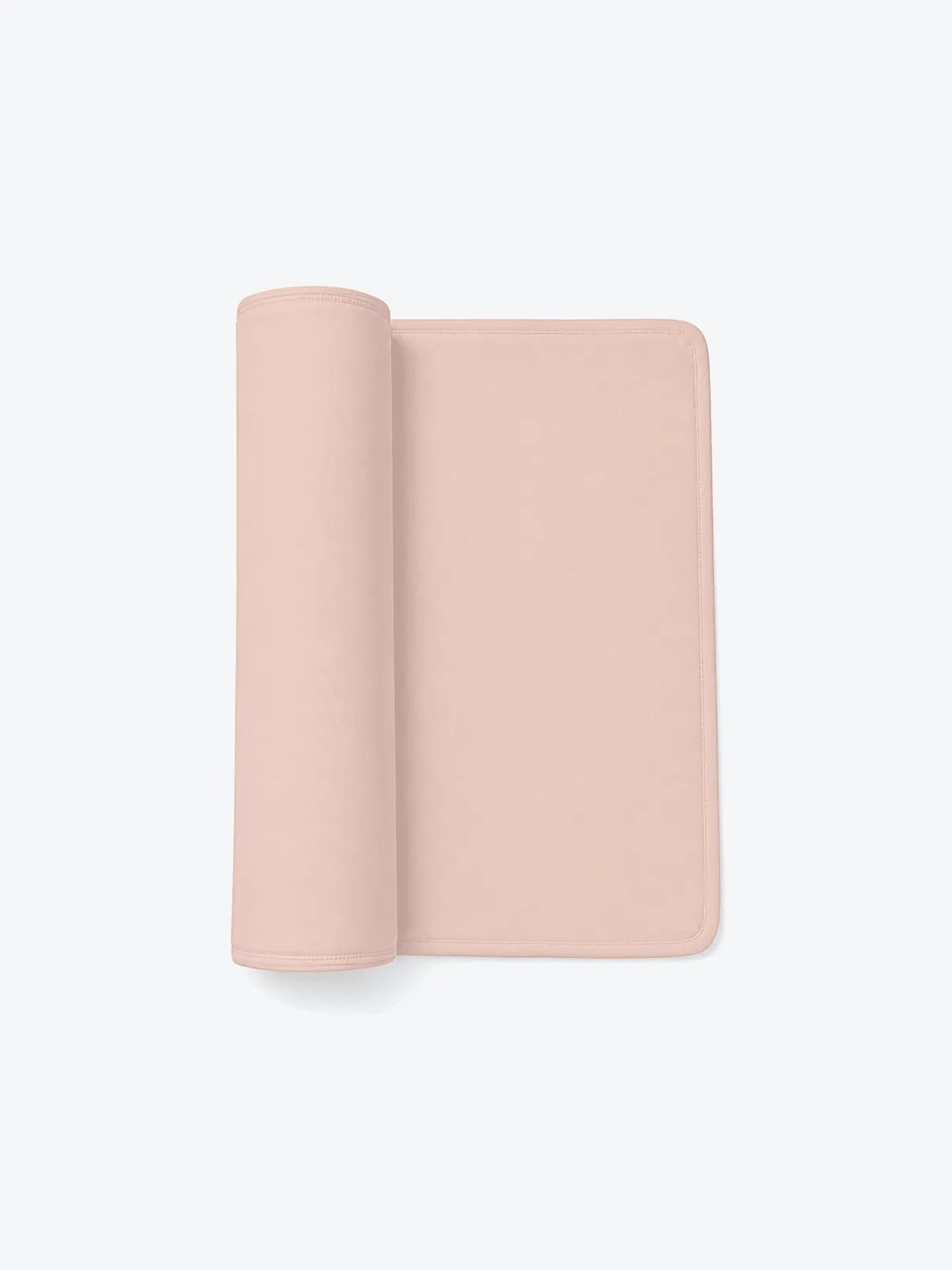 Blush Pink swaddle blanket product in soft bamboo fabric - MossiBaby