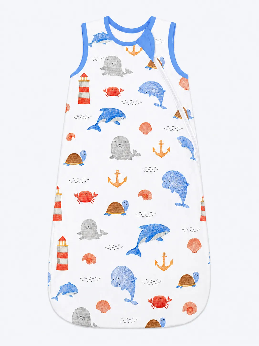 Whale Harbor bamboo sleep bag by MossiBaby