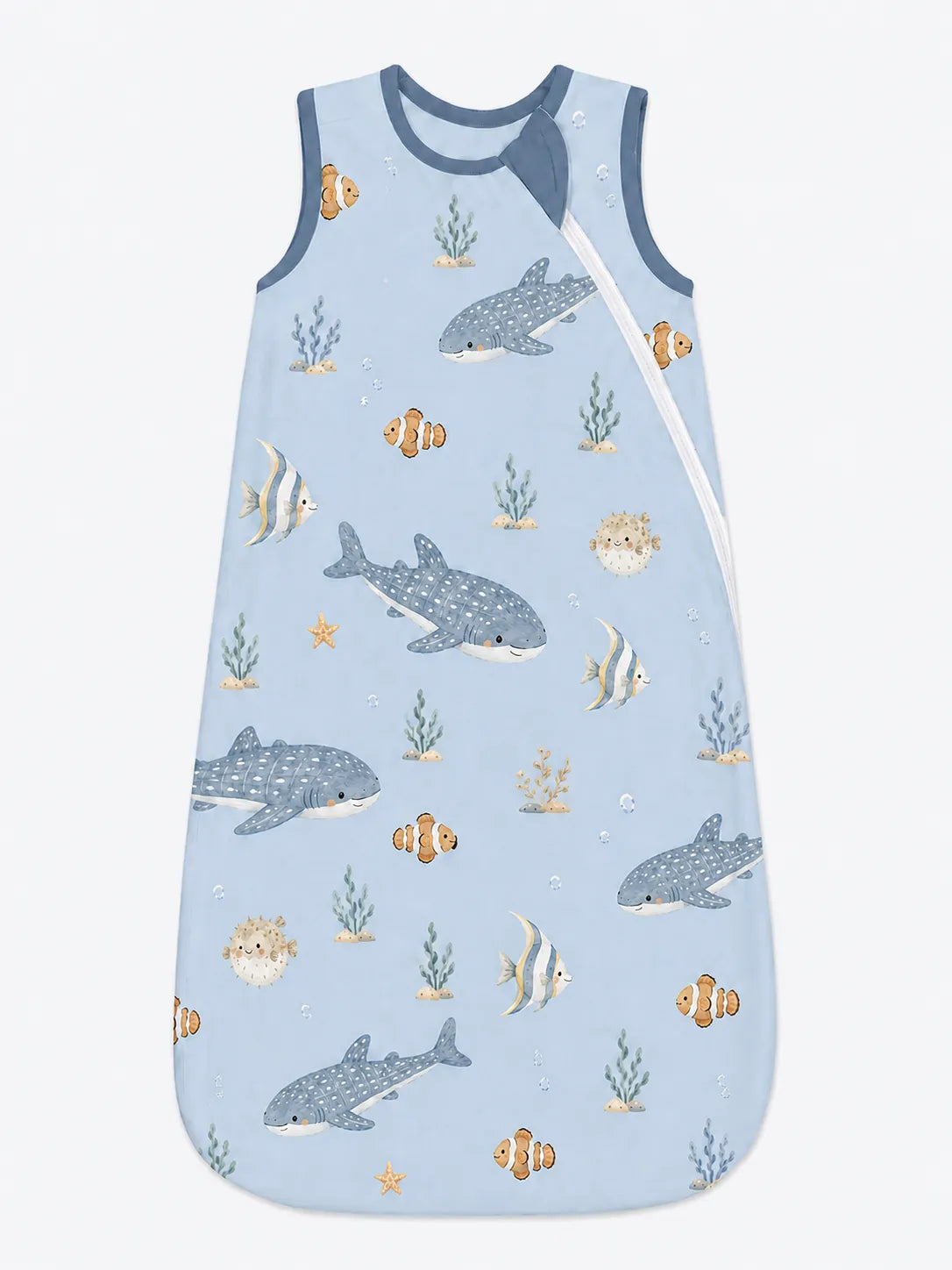 Shark Cove bamboo sleep bag by MossiBaby