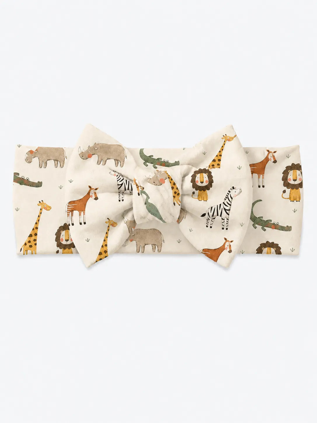 Safari Friends bamboo bow headband by MossiBaby