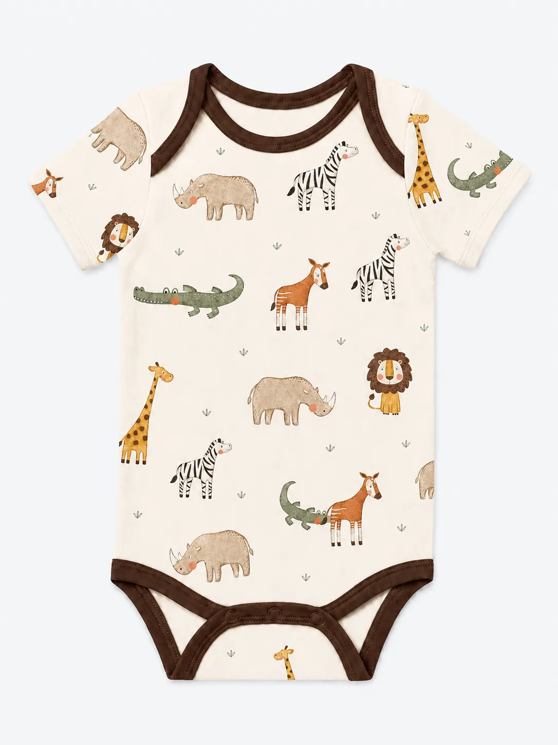 Fox Meadow bamboo short sleeve bodysuit by MossiBaby