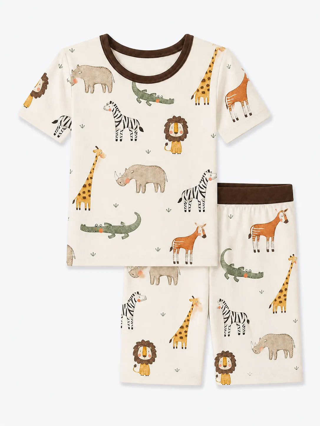 Little Chicks bamboo short sleeve pajama set by MossiBaby