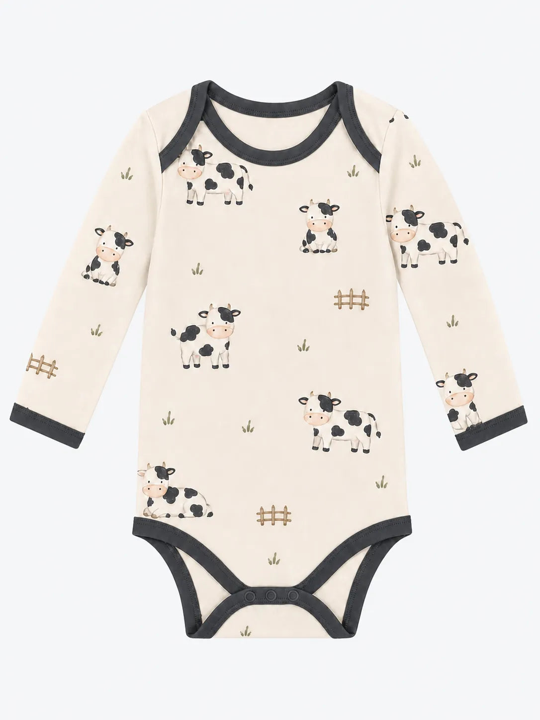 Little Moo bamboo long sleeve bodysuit by MossiBaby