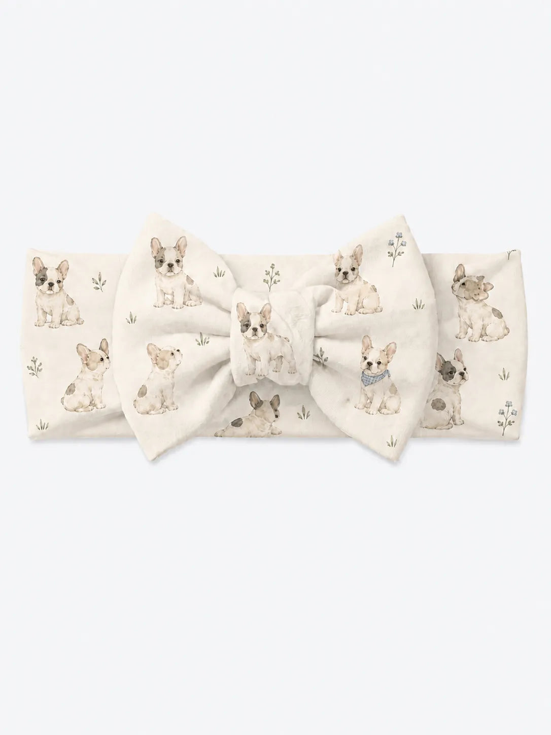 Frenchie Friends bamboo bow headband by MossiBaby