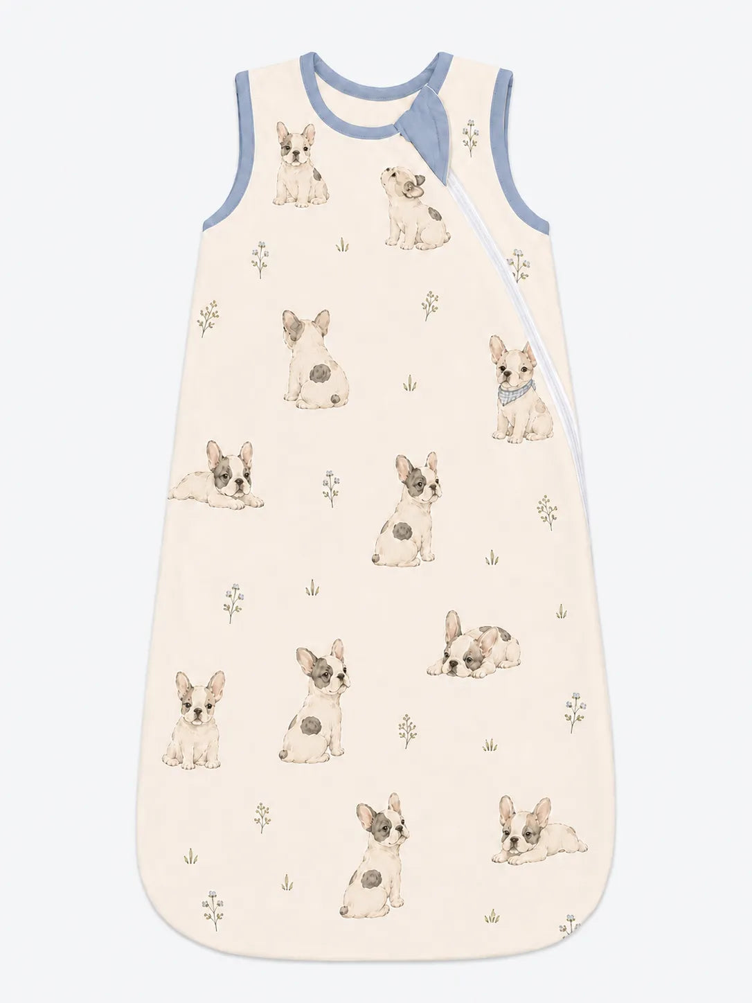 Frenchie Friends bamboo sleep bag by MossiBaby