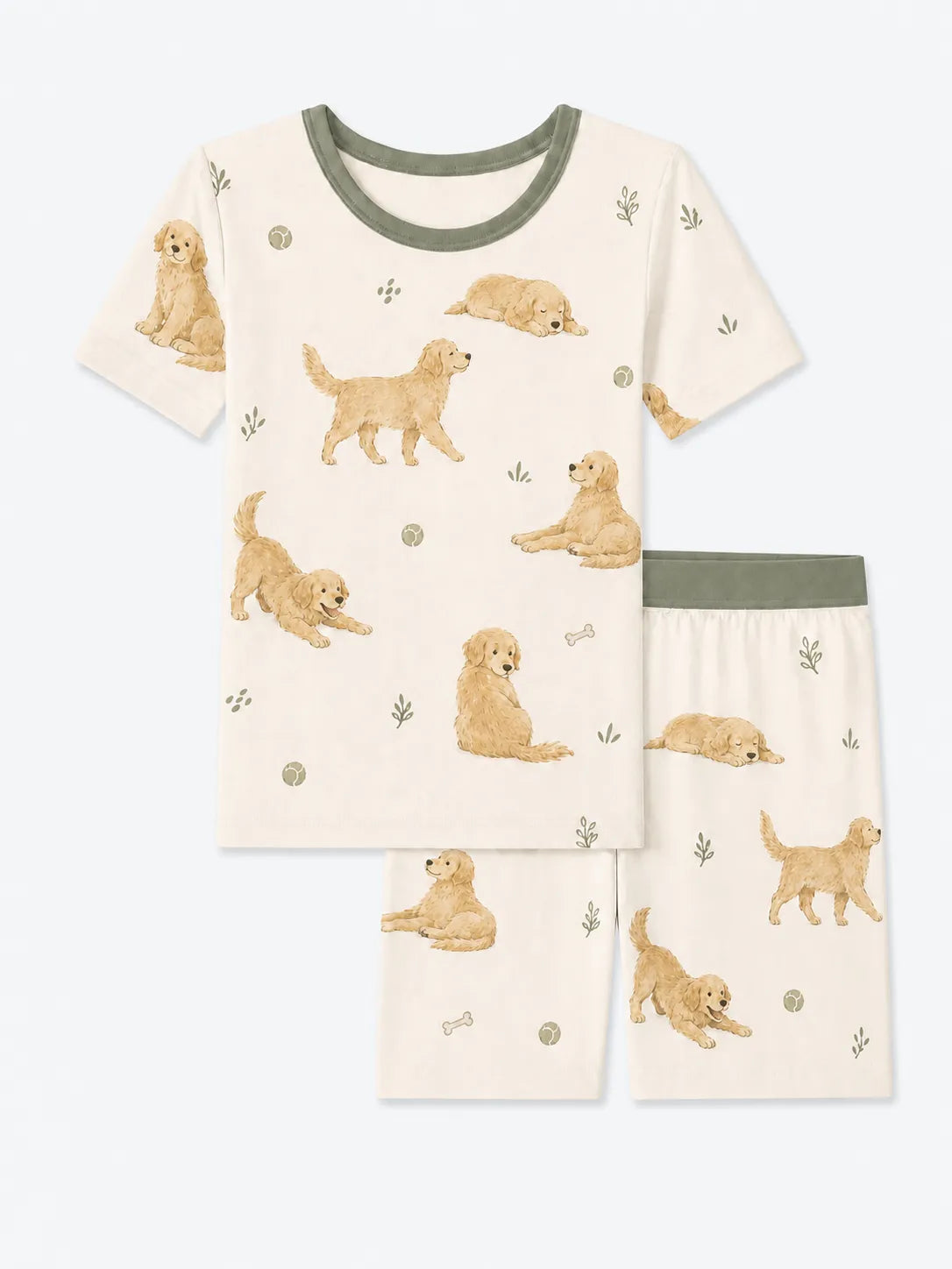 Golden Days bamboo short sleeve pajama set by MossiBaby