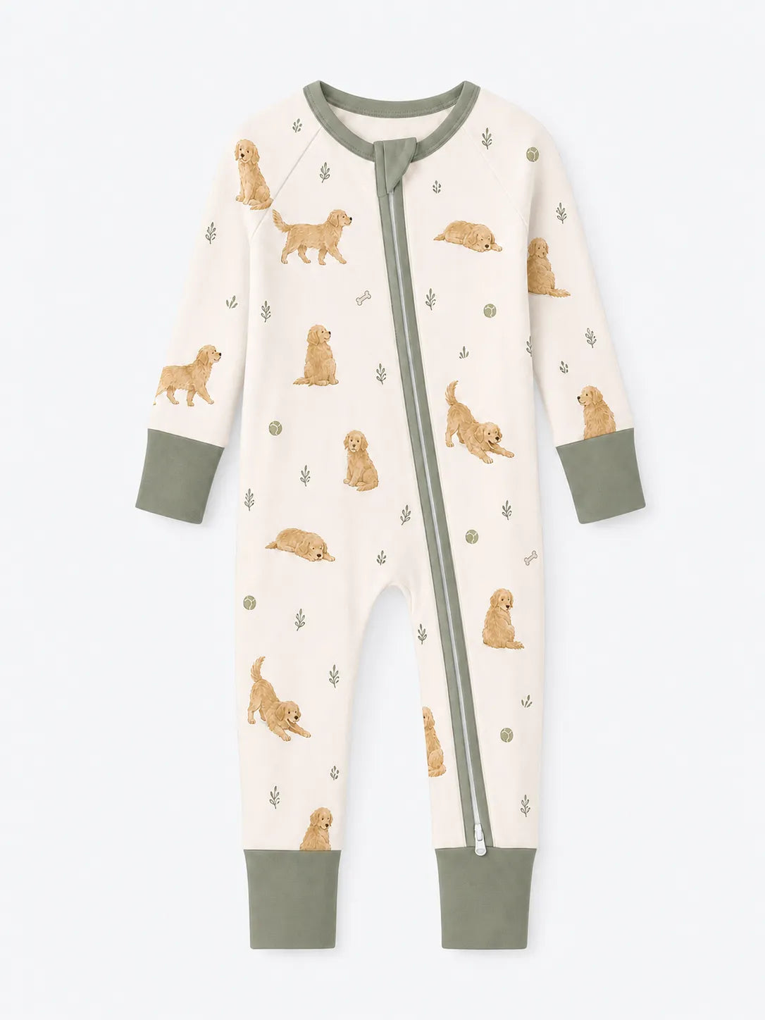Golden Days bamboo zipper romper by MossiBaby