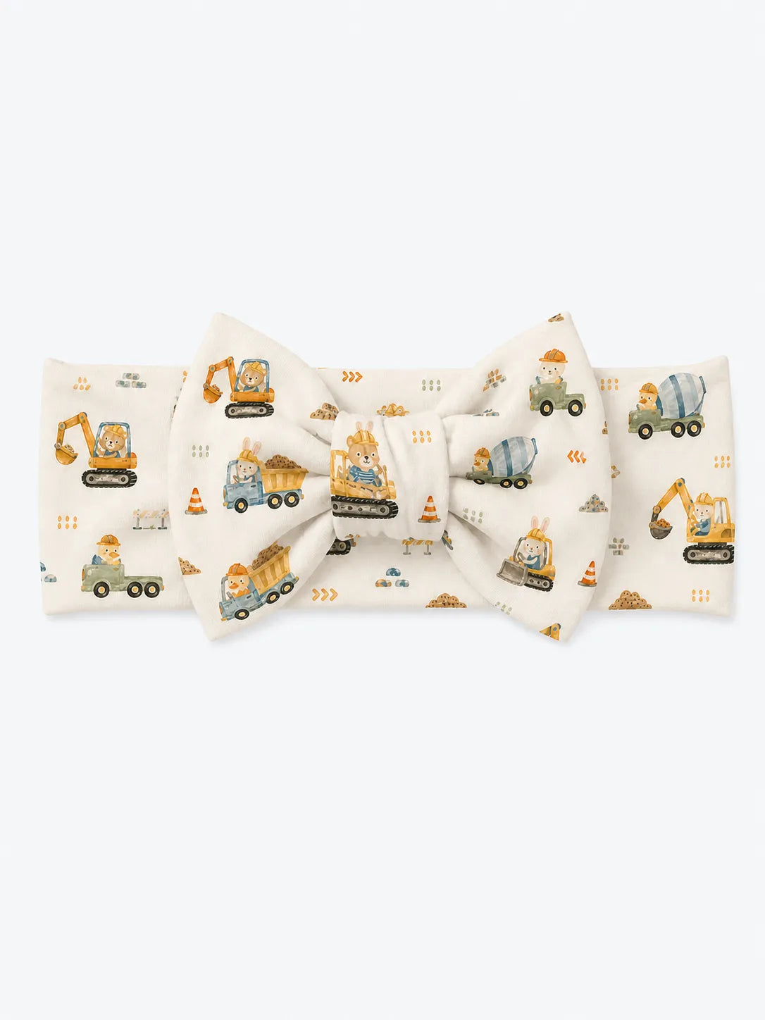 Construction Crew bamboo bow headband by MossiBaby