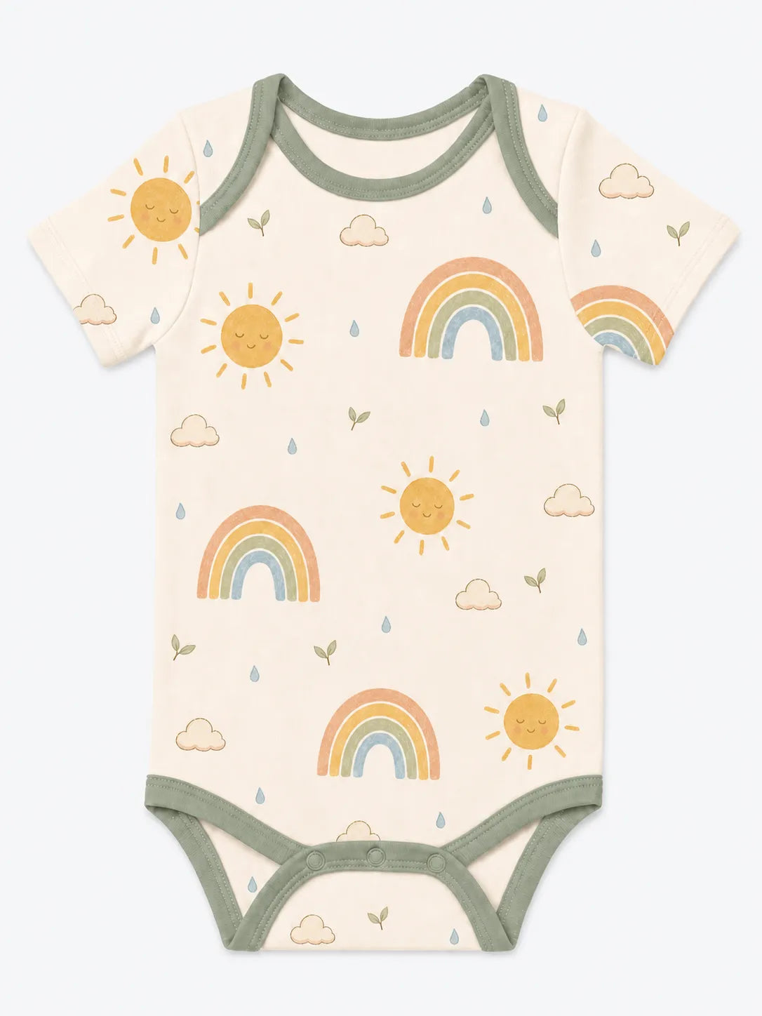 Sunny Skies bamboo short sleeve bodysuit by MossiBaby