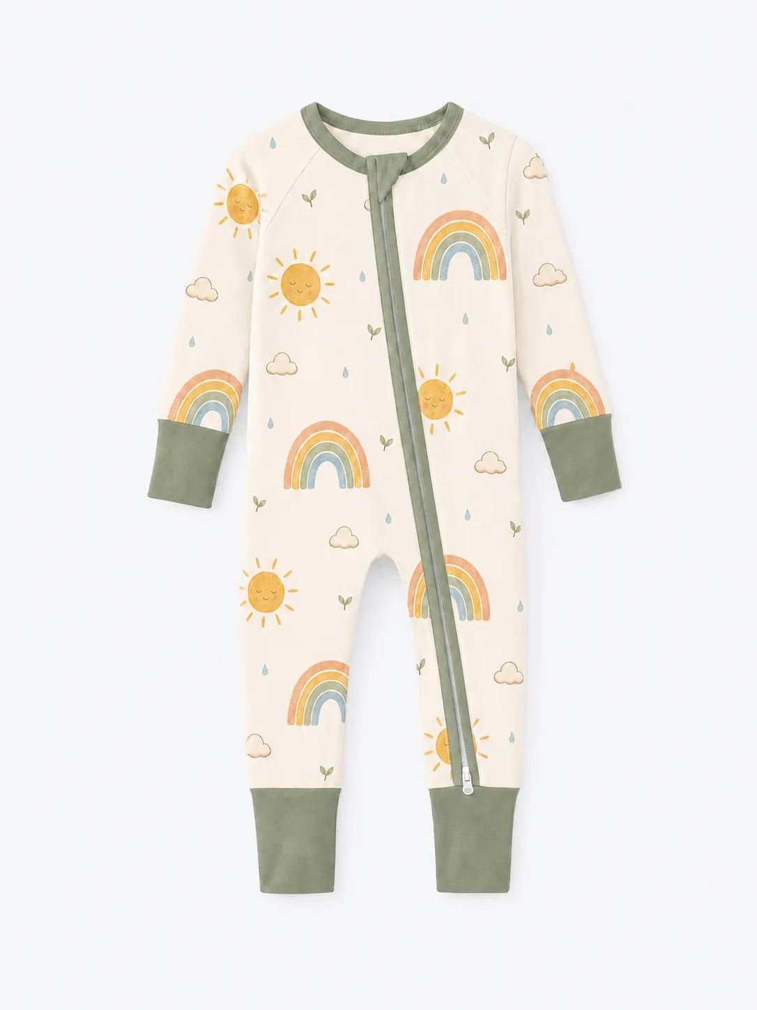Sunny Skies bamboo zipper romper by MossiBaby