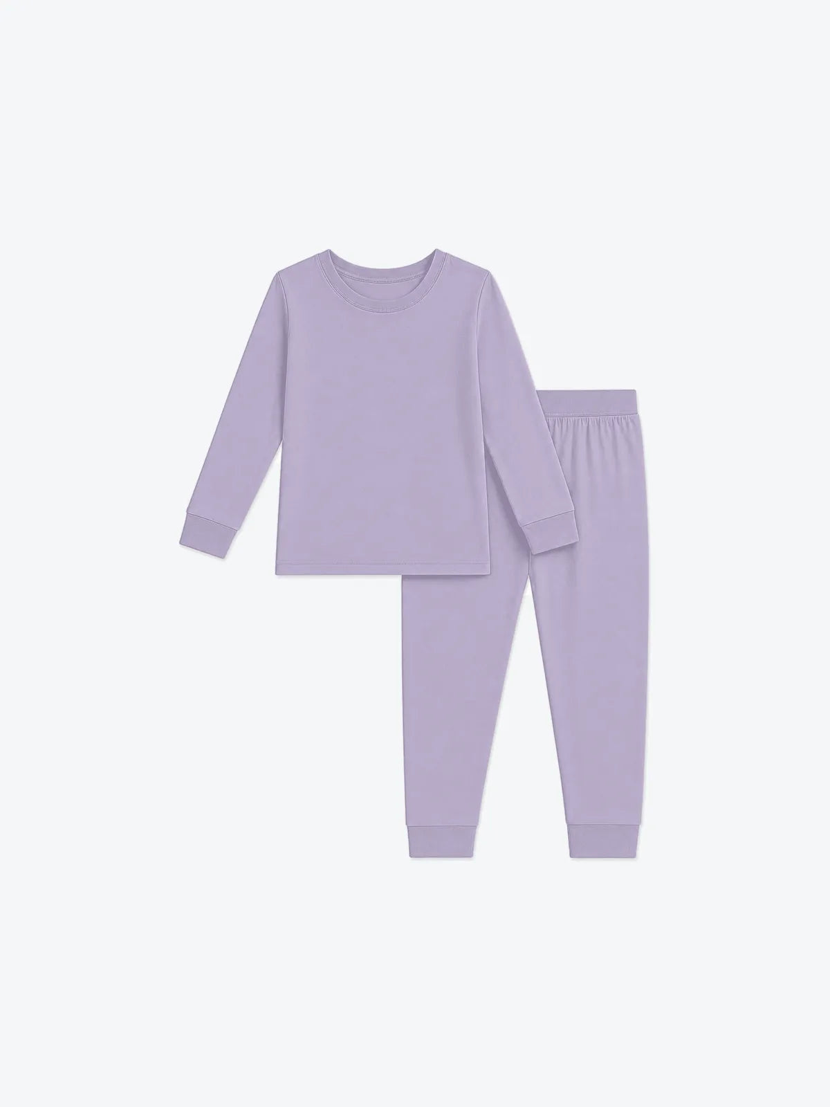 Lavender long sleeve pajama set product in soft bamboo fabric - MossiBaby