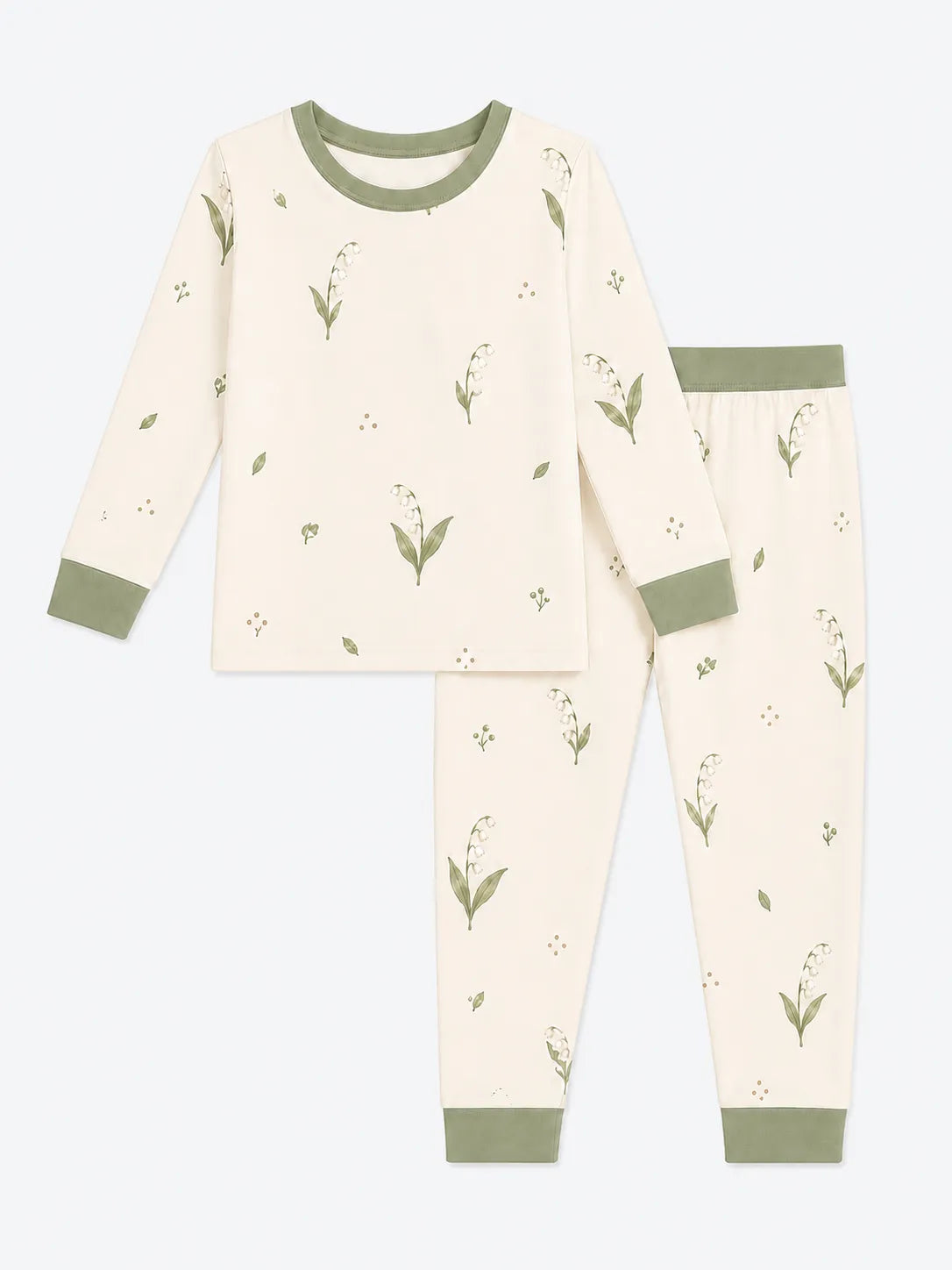 Little Botanicals bamboo long sleeve pajama set by MossiBaby
