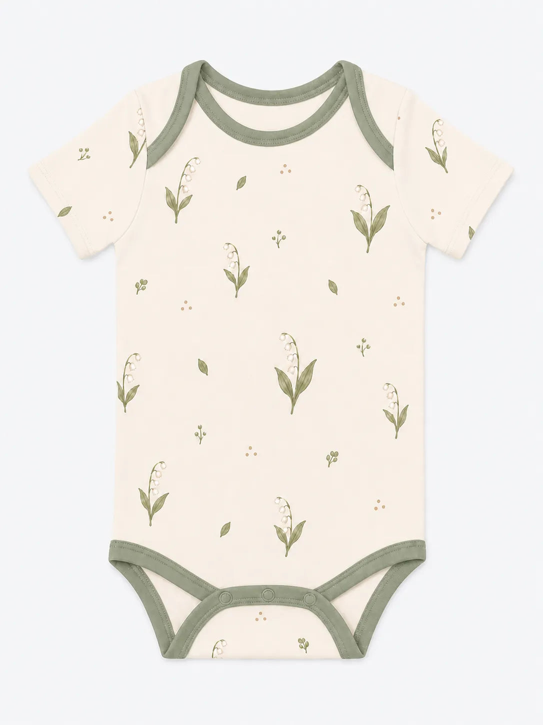 Little Botanicals bamboo short sleeve bodysuit by MossiBaby