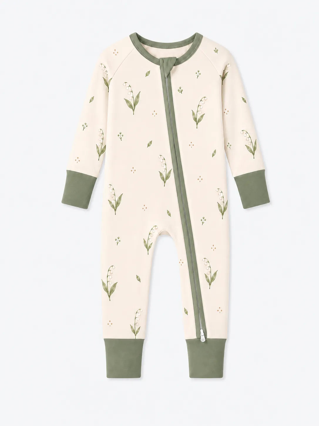Little Botanicals bamboo zipper romper by MossiBaby
