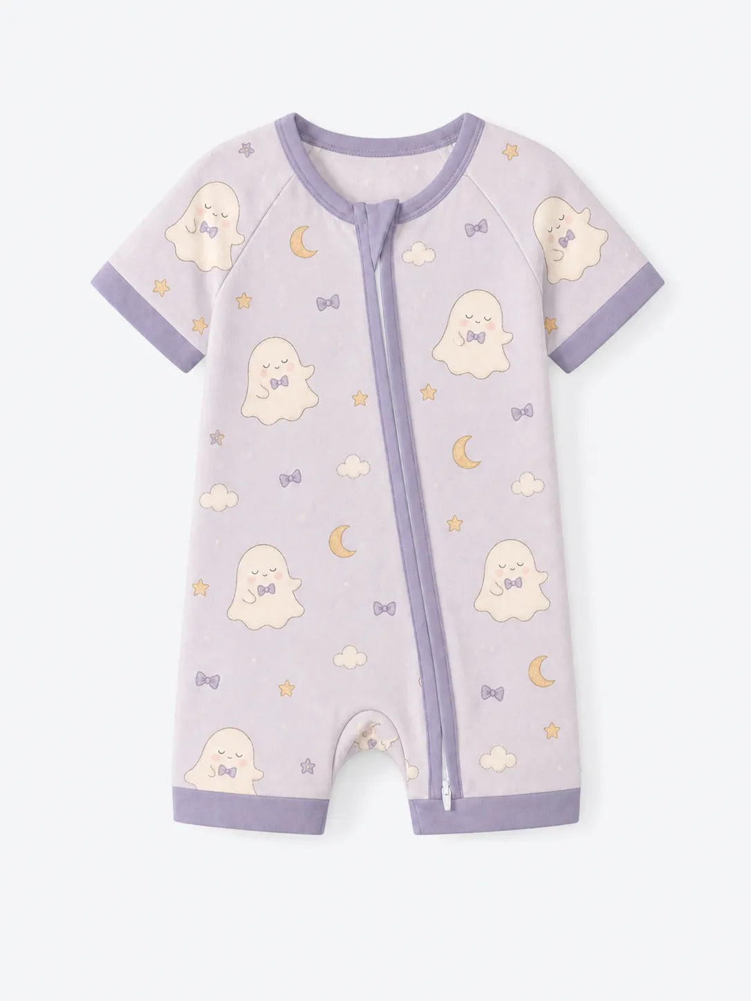 Boo & Moon bamboo shorty romper by MossiBaby