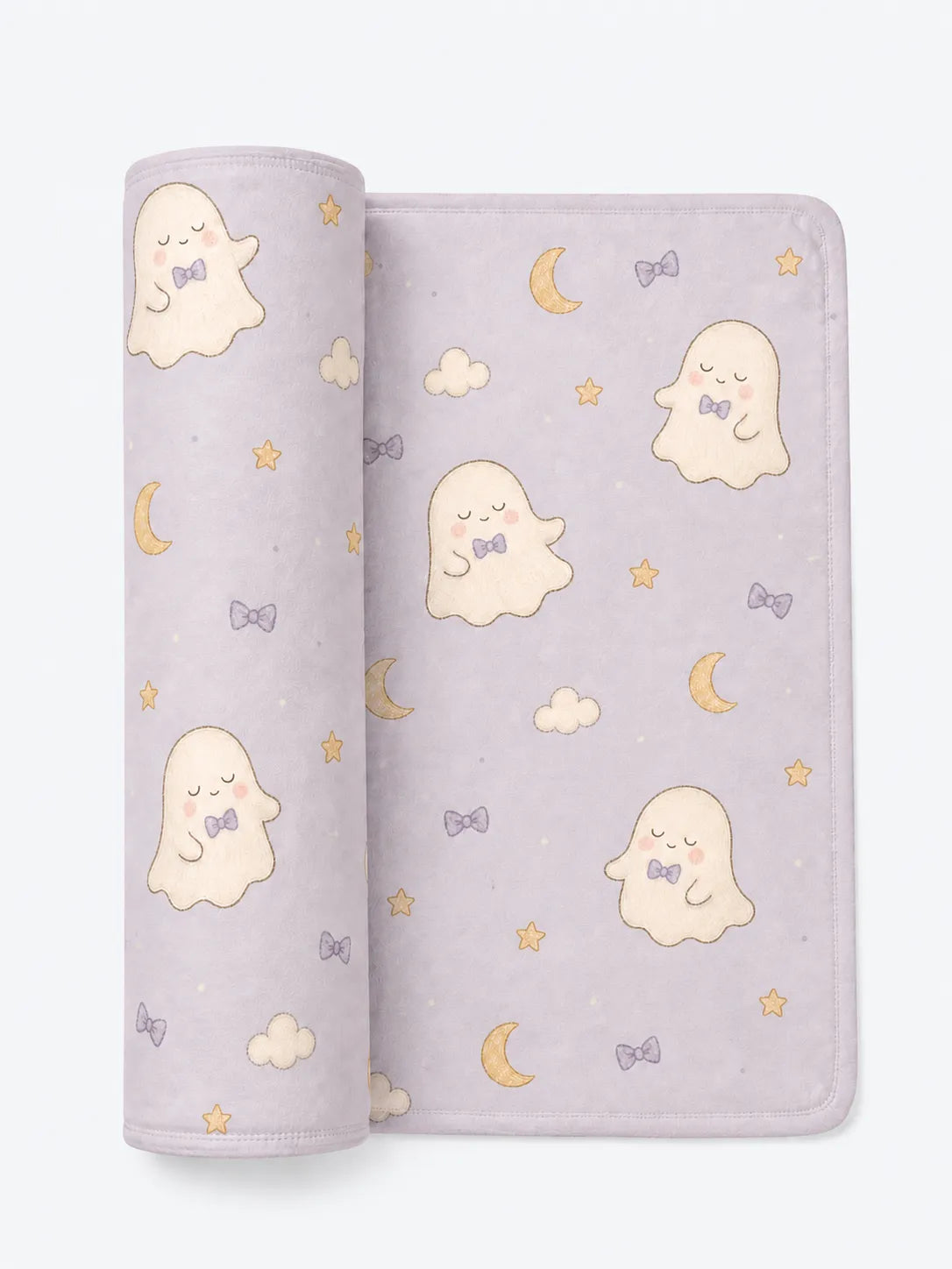 Boo & Moon bamboo swaddle blanket by MossiBaby