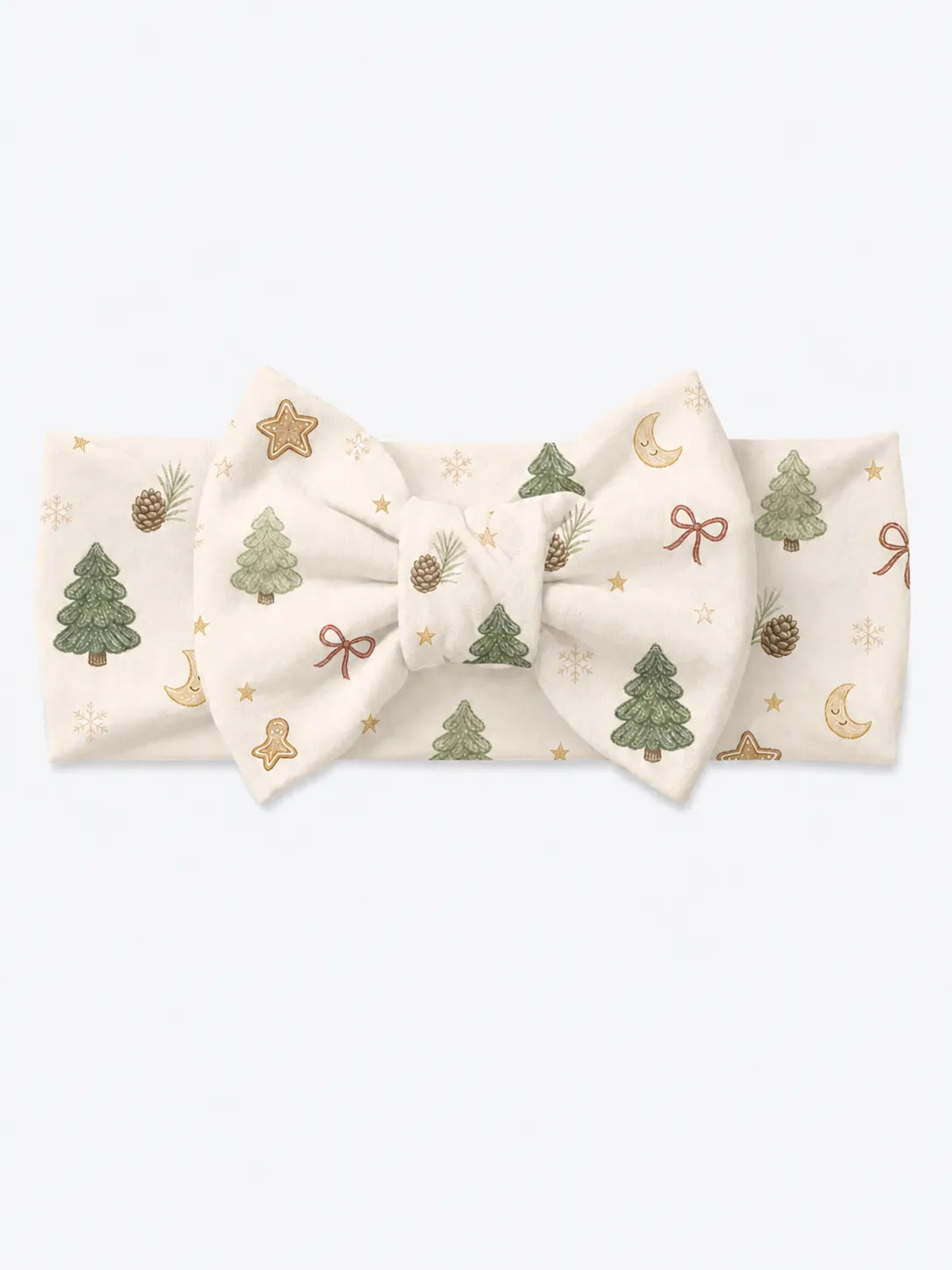Christmas Forest bamboo bow headband by MossiBaby
