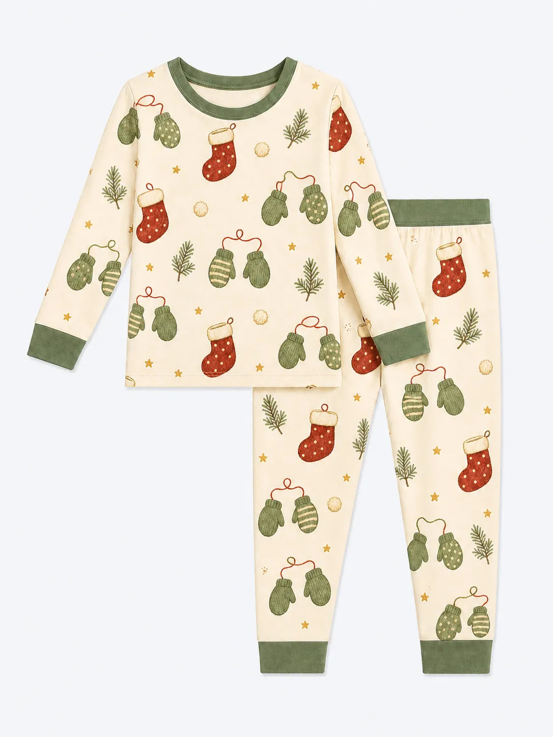 Christmas Stockings bamboo long sleeve pajama set by MossiBaby