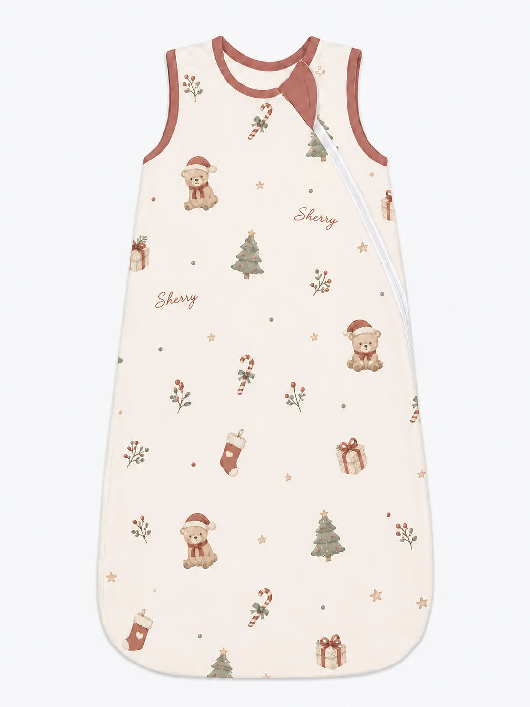 Christmas Teddy bamboo sleep bag by MossiBaby