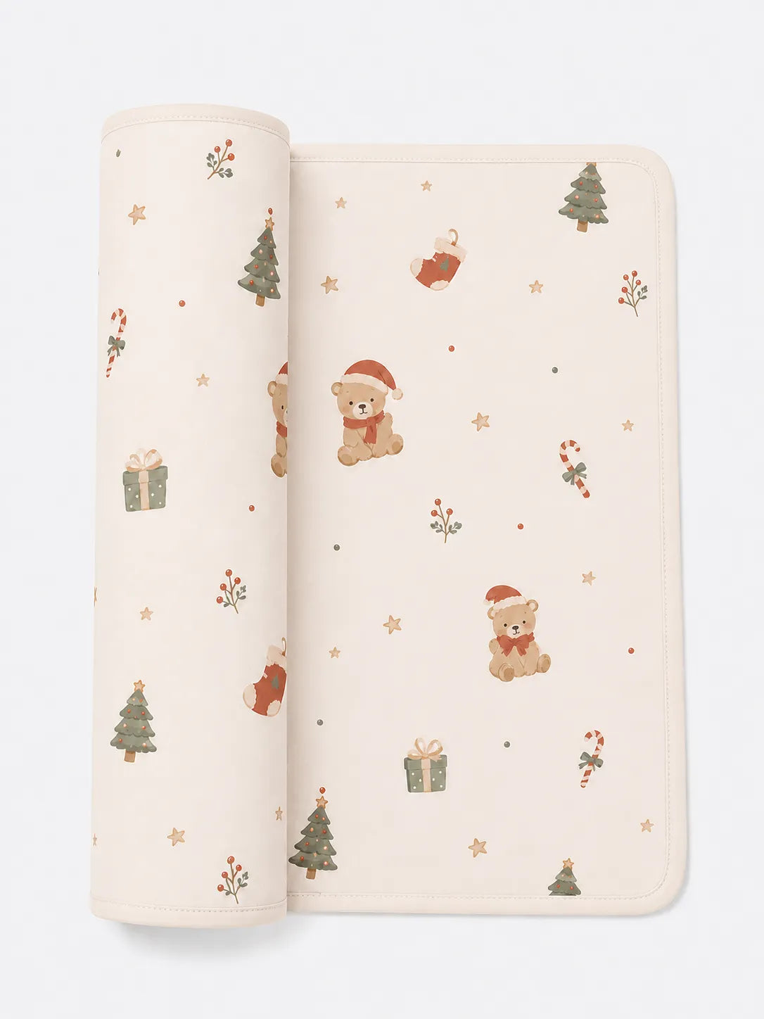 Christmas Teddy bamboo swaddle blanket by MossiBaby