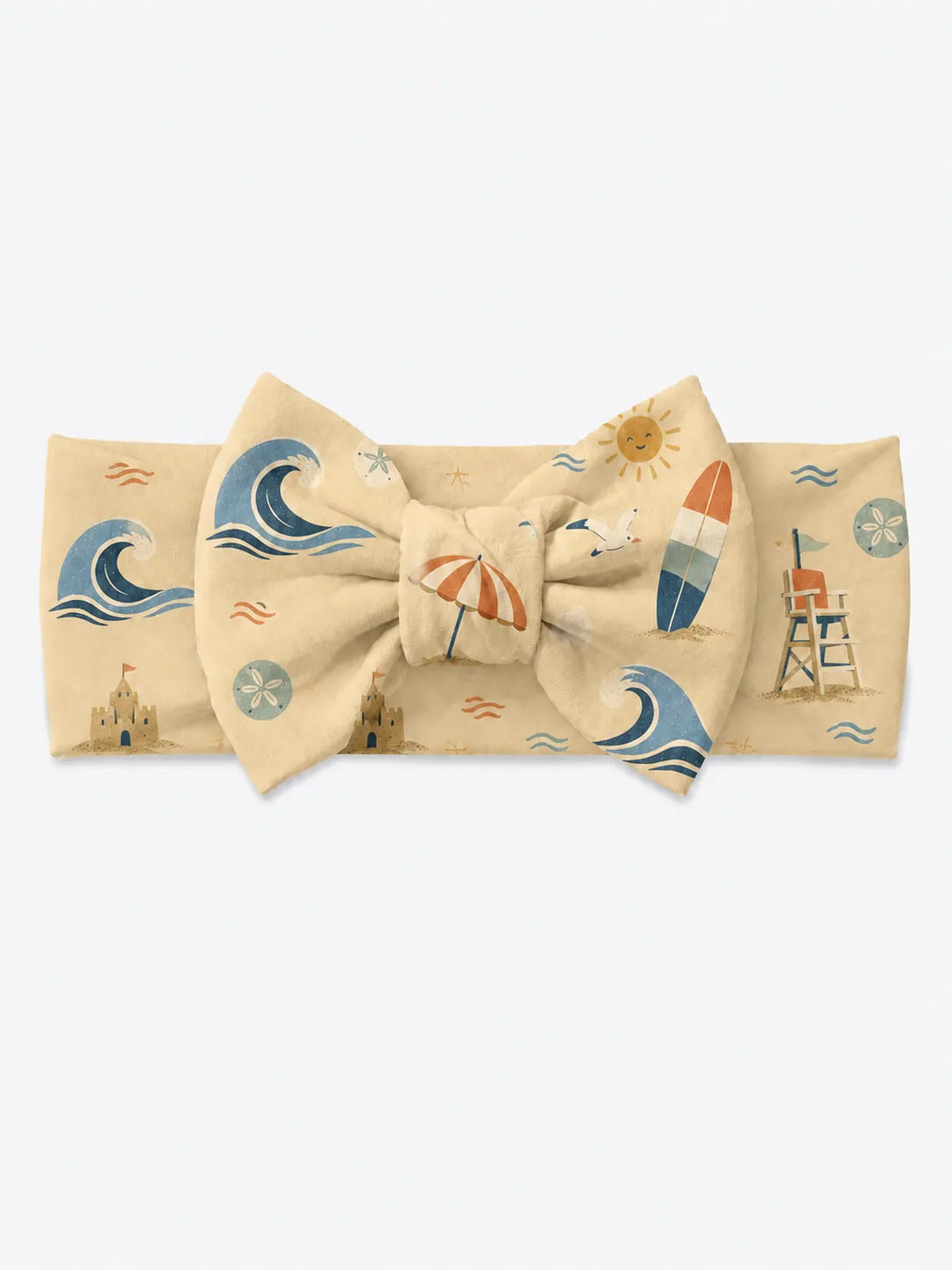 Beach Day bamboo bow headband by MossiBaby