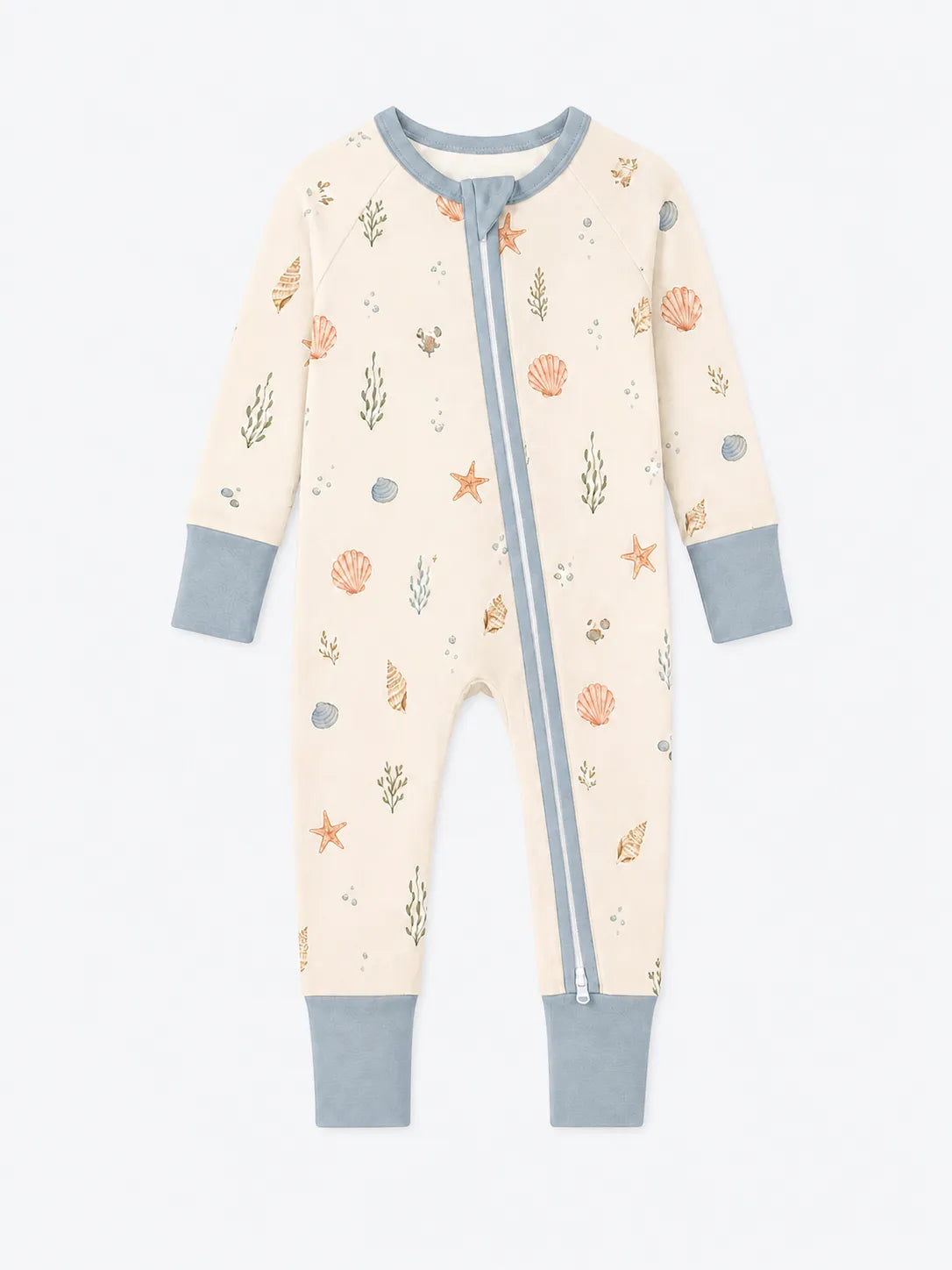 Seaside Treasures bamboo zipper romper by MossiBaby